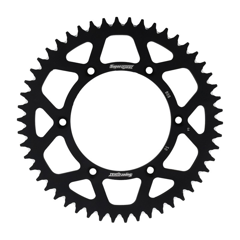 SUPERSPROX ZĘBATKA TYLNA ALUMINIOWA 7075-T6 (ERGAL) 808 50 SUZUKI RM/RMZ (JTR808.50) KOLOR CZARNY