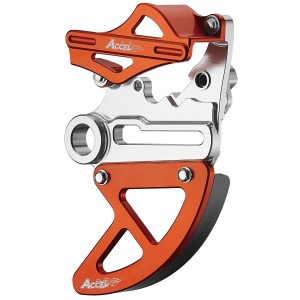 Osłona zacisku i tarczy hamulcowej tył, KTM SX/SXF/EXC/EXCF '13-'22, Husqvarna TC/FC '15-'22 (ośka 25 mm), kolor pomarańczowy