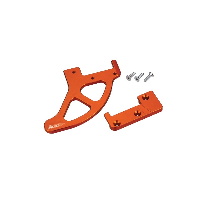 Osłona aluminiowa tylnej tarczy hamulcowej KTM SX/SXF '04-'18, EXC/EXCF '04-'19 pomarańczowa