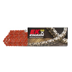 EK ŁAŃCUCH NAPĘDOWY EK525MVXZ2 120 QX-RING KOLOR CZERWONY (DO 1000CCM) (41,8KN) (MADE IN JAPAN) (ZAKUWKA)