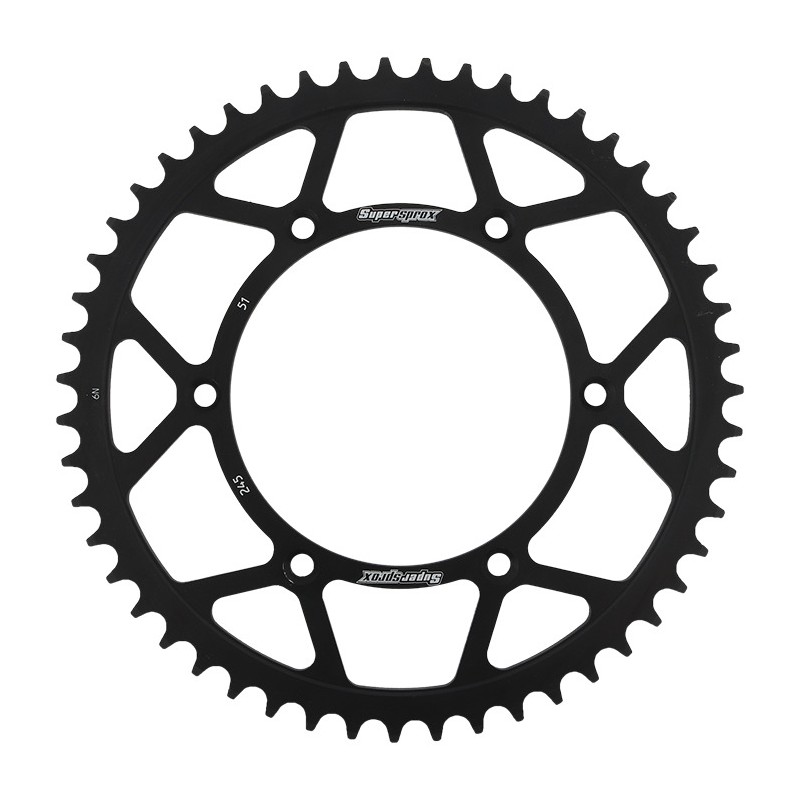 SUPERSPROX ZĘBATKA TYLNA 270 51 YAMAHA YZ/YZF/WRF '99-'18 (JTR251.51) (JTR245/2.51) KOLOR CZARNY STALOWA