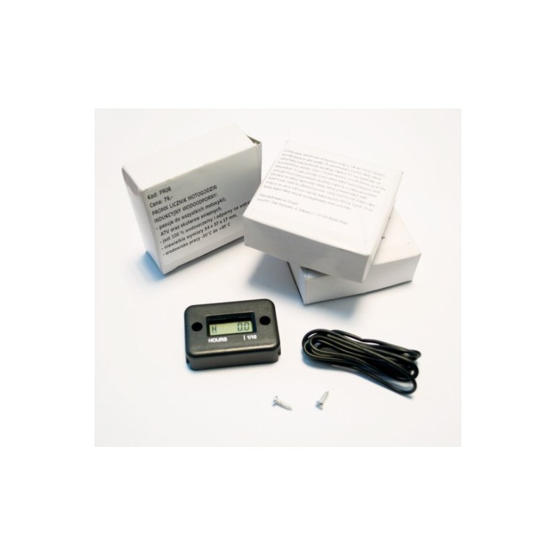 PROMX LICZNIK MOTOGODZIN INDUKCYJNY WODOODPORNY PR06 CZARNY
