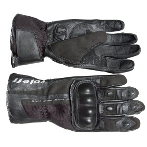 ROLEFF PROMOCJA RĘKAWICE SKÓRZANE LETNIE MODEL RO45 KOLOR CZARNY ROZMIAR XL