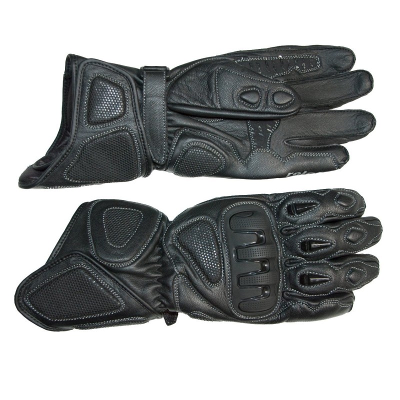 ROLEFF PROMOCJA RĘKAWICE SKÓRZANE LETNIE MODEL RO49 KOLOR CZARNY ROZMIAR M