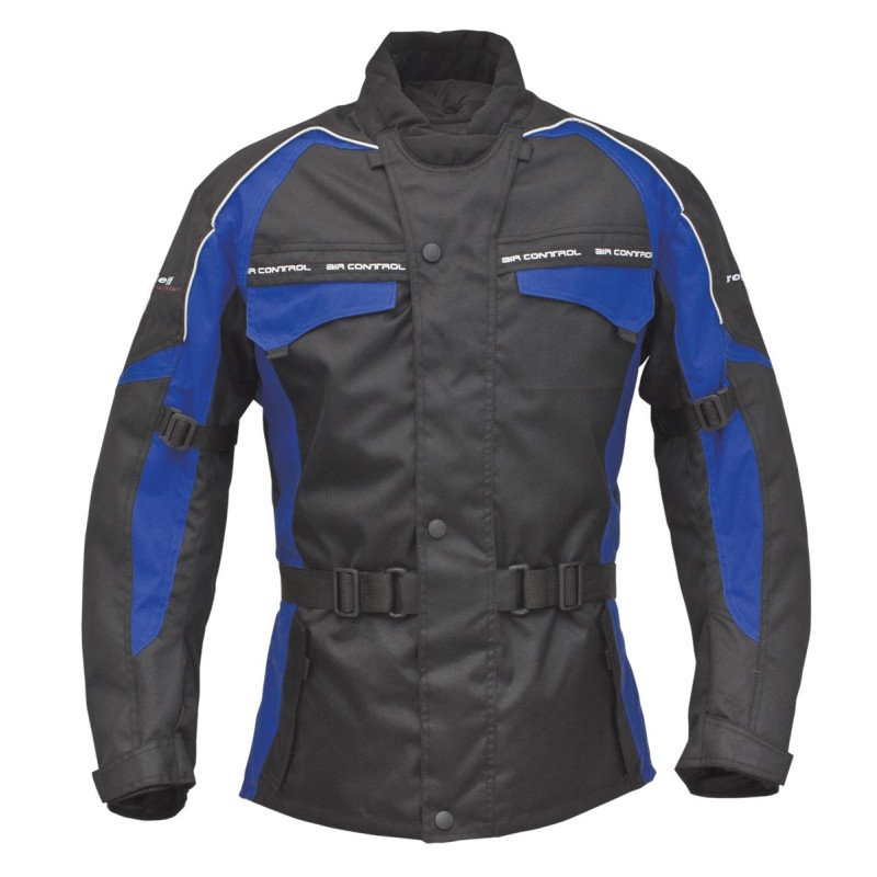 Kurtka tekstylna długa ROLEFF model Reno, promocja, czarno-niebieska, rozmiar S