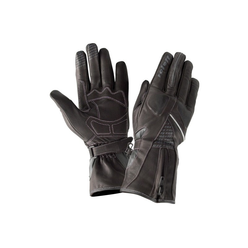 ROLEFF PROMOCJA RĘKAWICE DAMSKIE TURYSTYCZNE, SKÓRZANE DŁUGIE MODEL RO76 KOLOR CZARNY ROZMIAR S