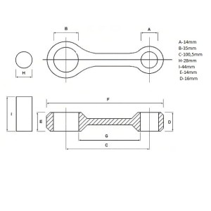 Korbowód Namura do Yamaha X-Max/X-City 125 '06-'16, YZF 125 '08-'16, WR 125X '09-'17, Beta, Rieju, HM-Moto, Fantic 125, silnik M