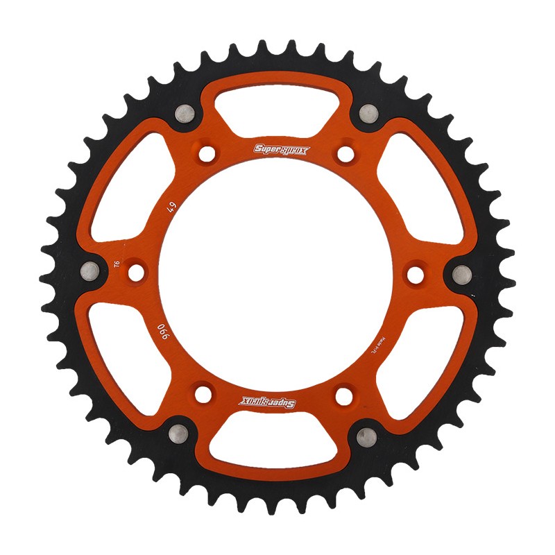 supersprox zębatka tylna 899 47 stealth (stalowo-aluminiowa) ktm sx/exc (jtr897.47) kolor pomarańczowy