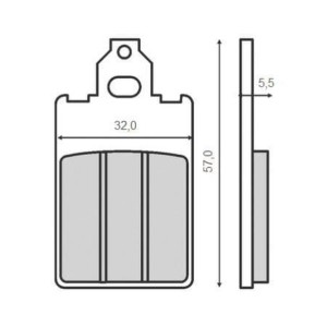 Klocki hamulcowe KYOTO do Aprilia AF-1 50, Yamaha DT 50R, Piaggio Free 50, Beta