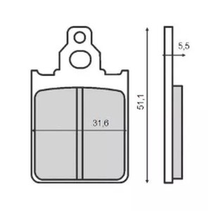 Klocki hamulcowe KYOTO KH186 do Piaggio/Vespa - wyprzedaż, przód