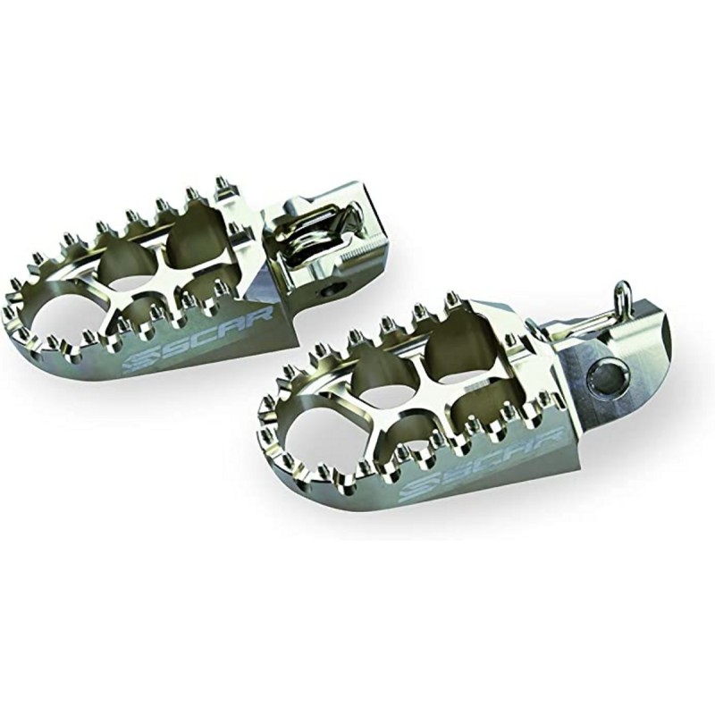 Podnóżki pegi aluminiowe do Kawasaki KXF, CRF - kolor tytanowy