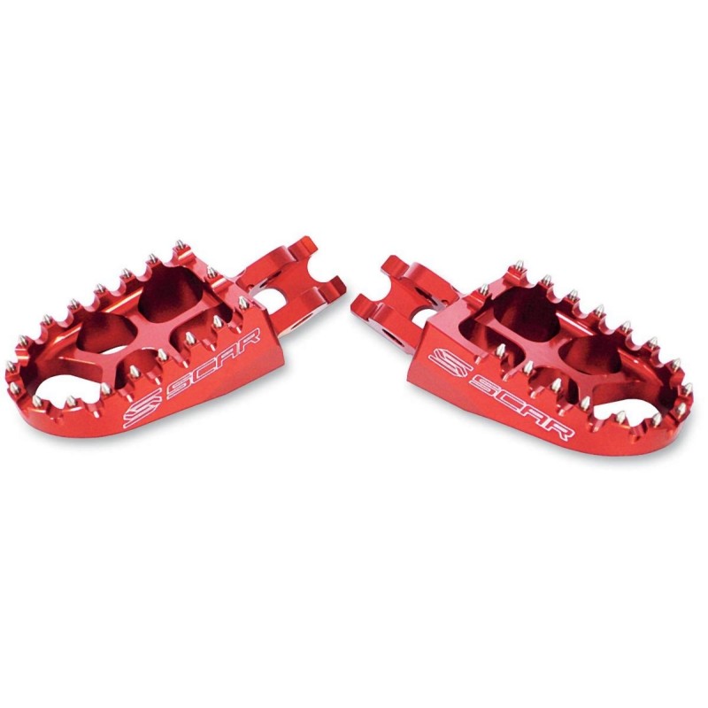 Podnóżki Pegi Aluminiowe Kawasaki KXF '06-'17, KXF 450 '07-'17, CRF 250 '02-'17 - Czerwone