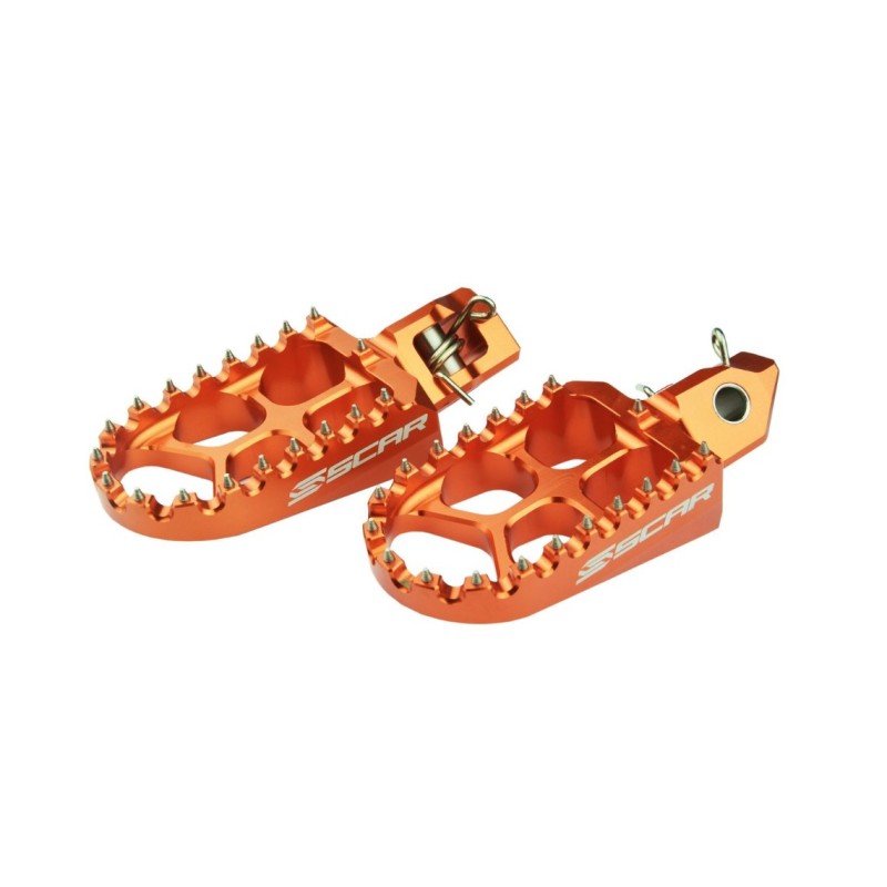 SCAR RACING PODNÓŻKI PEGI ALUMINIOWE KTM SX/EXC '23- , HUSQVARNA '23-, GASGAS '24-, SHERCO '08-'25, BETA RR '05-'19, HUSQVARNA