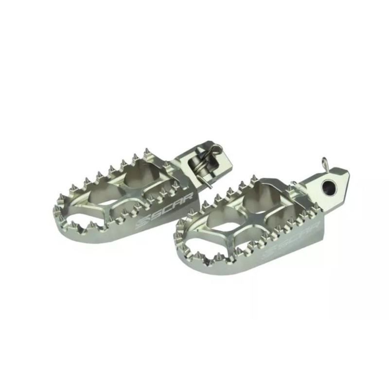 SCAR RACING PODNÓŻKI PEGI ALUMINIOWE KTM SX/EXC '23-, HUSQVARNA '23-, GASGAS '24-, SHERCO '08-'25, BETA RR '05-'19, HUSA