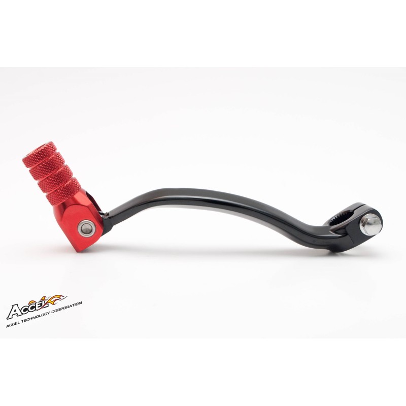 accel dźwignia zmiany biegów honda cr 125 \'83-\'07 aluminiowa kolor czarny, końcówka czerwona