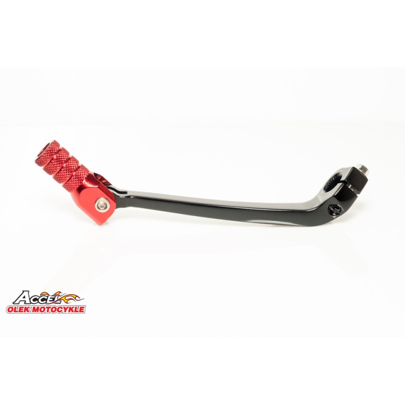 Dźwignia zmiany biegów do HONDA CRF 450R '09-'10 - czarna z czerwoną końcówką