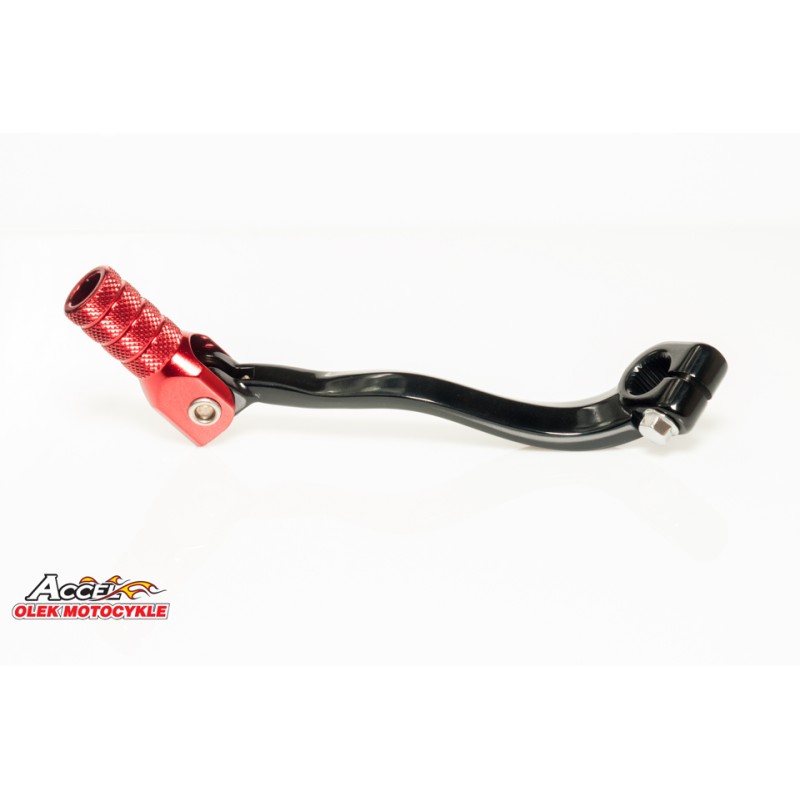 accel dźwignia zmiany biegów honda crf 250r \'04-\'09, crf 250x \'04-\'17 aluminiowa kolor czarny, końcówka czerwona