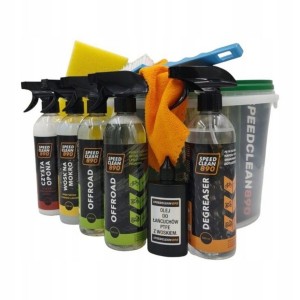 SPEEDCLEAN 890 ZESTAW DO MYCIA ROWERU - Degreaser, Offroad, Czysta Opona, Wosk na Mokro, Olej do Łańcucha