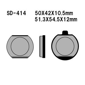 vesrah klocki hamulcowe kh33 półmetaliczne kawasaki z400/650/750/1000, kz900 76-77 (made in japan)