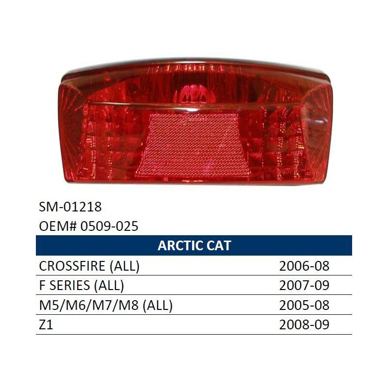 SPI Snow lampa tylna do ATV Arctic Cat '05-'09 - Skuter śnieżny
