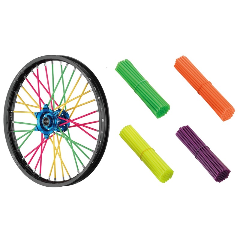 Nakładki na szprychy niebieskie - komplet na dwa koła