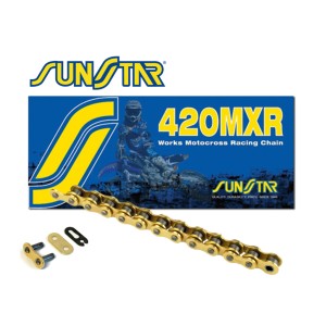 Łańcuch napędowy SUNSTAR 420MXR-130G (420NZ3) MOTOCROSS złoty 150ccm