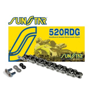 Łańcuch napędowy SUNSTAR 520RDG-110N (520VX2) do 750 ccm - kolor naturalny