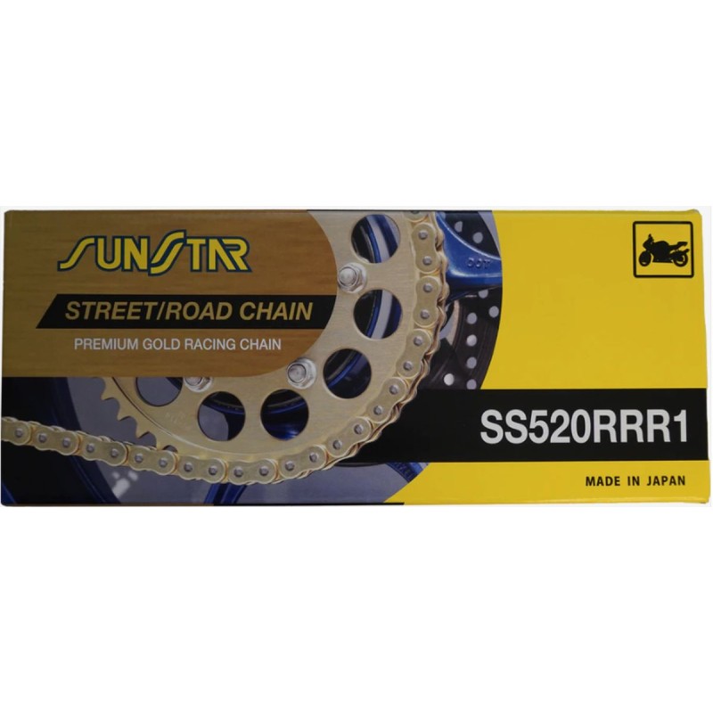Łańcuch napędowy SUNSTAR 520RRR1-118G do 1000 ccm - złoty