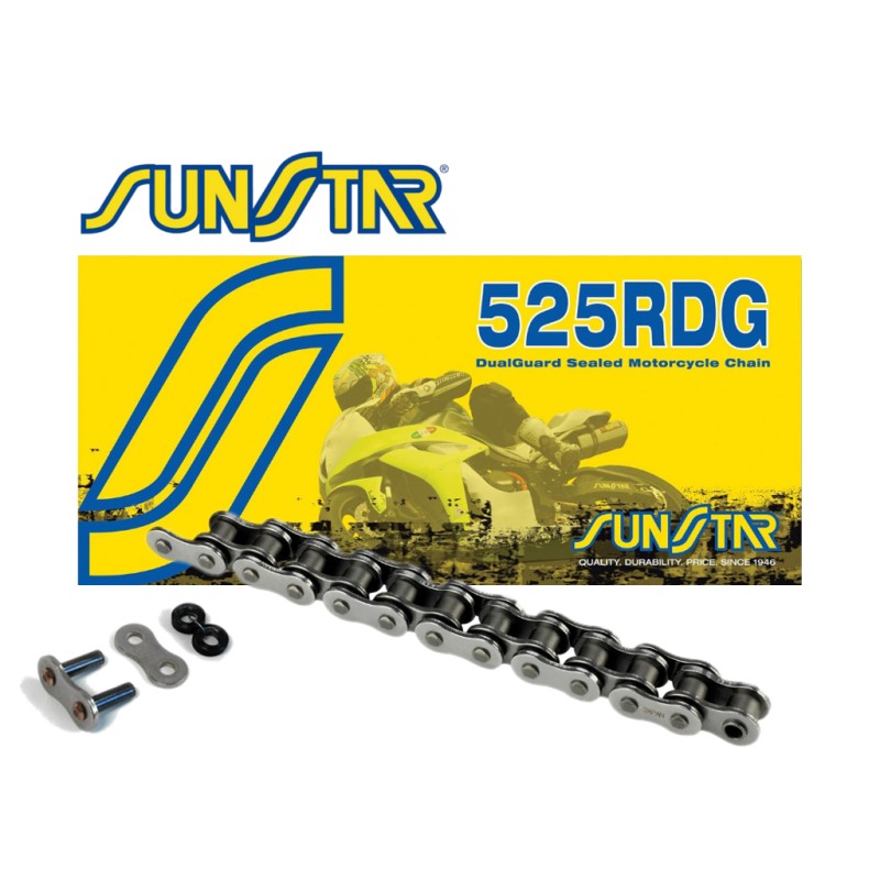 SUNSTAR Łańcuch napędowy 525RDG-114N (525VX) do 900 ccm - oferta specjalna