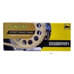 SUNSTAR Łańcuch Napędowy 530RRR1-114G (530ZVMX2) 1400CCM Złoty - Zastępuje SS530RTG1-114G