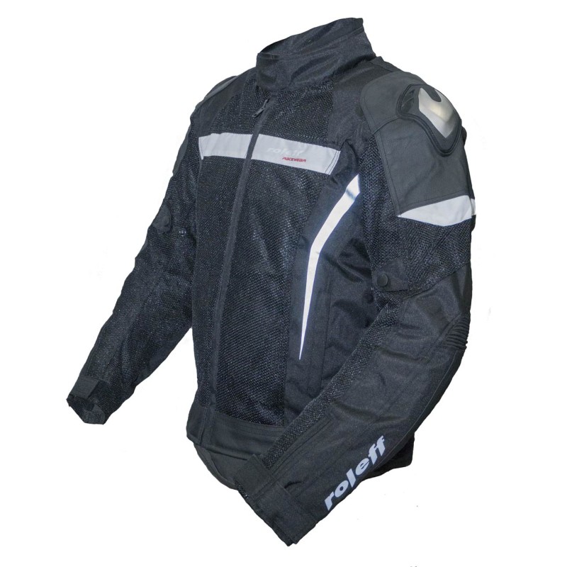 Kurtka tekstylna Roleff krótka mesh czarna rozmiar L - Wielka promocja!