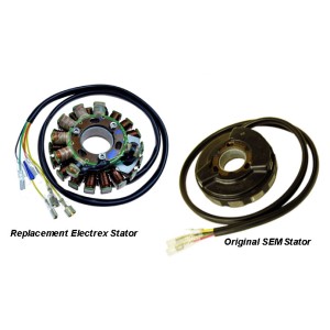 ELECTREX UZWOJENIE ALTERNATORA (STATOR) ZE ŚWIATŁAMI KTM 400/600/620 '83-'99(LC4), HUSABERG DO '99, HUSQVARNA TE410/510