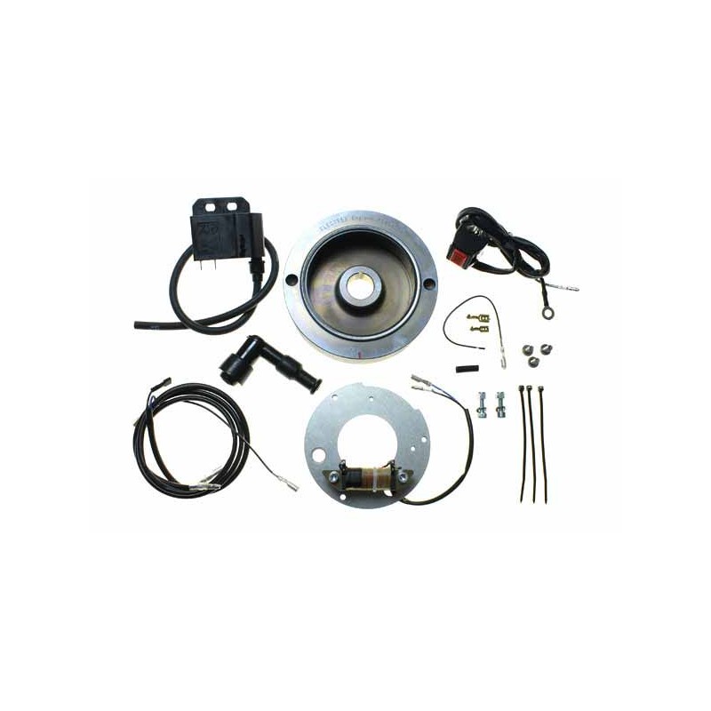 ELECTREX ZESTAW ZAPŁONOWY WIRNIK (KOŁO MAGNESOWE) CEWKA ALTERNATORA, CEWKA ZAPŁONOWA, MODUŁ CDI, FAJKA ŚWIECY DO: CZ MOTOCROSS