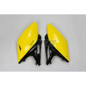 UFO BOCZKI TYLNE SUZUKI RMZ 250 '10-'18 KOLOR ŻÓŁTY/CZARNY (OEM DLA ROCZNIKÓW '14-'16)