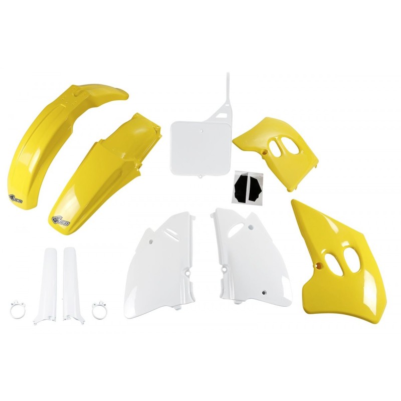 UFO Komplet Plastików z Osłonami Teleskopów Suzuki RM 125/250 '94-'95 - Kolor OEM