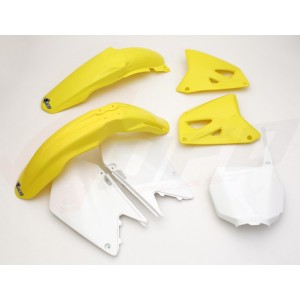 Komplet plastików Suzuki RM 125/250 '01-'22 - kolor OEM (biały/żółty)