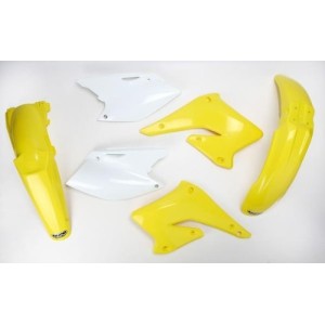 UFO Komplet Plastików Suzuki RMZ 250 '04-'06 Kolor OEM (Biały/Żółty)
