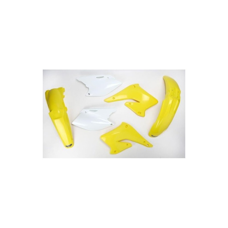 UFO Komplet Plastików Suzuki RMZ 250 '04-'06 Kolor OEM (Biały/Żółty)