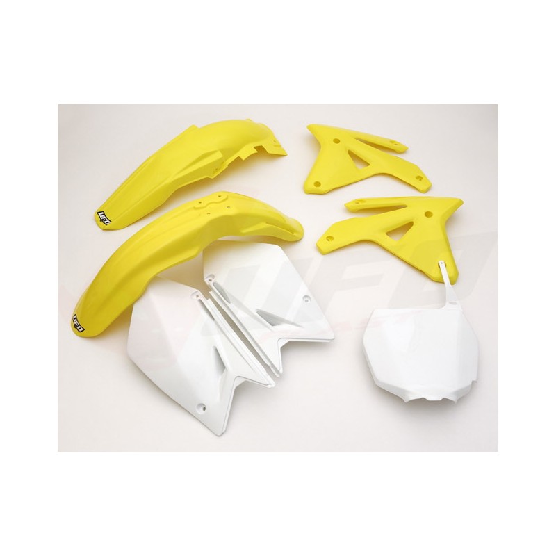 UFO KOMPLET PLASTIKÓW SUZUKI RMZ 450 '07 KOLOR OEM (BIAŁY/ŻÓŁTY)