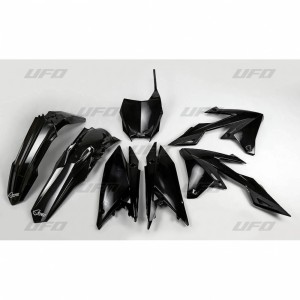 UFO KOMPLET PLASTIKÓW SUZUKI RMZ 250 \'19-\'25, RMZ 450 \'18-\'25 KOLOR CZARNY (SU418E001)