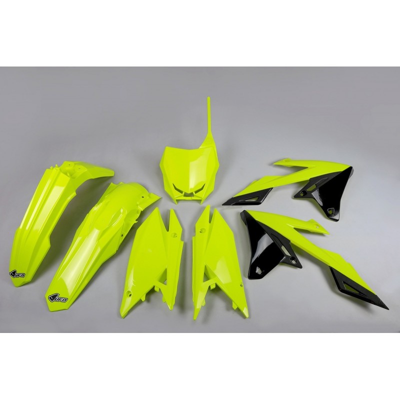 Komplet plastików UFO Suzuki RMZ 250/450 Żółty Fluo (SU418DFLU)