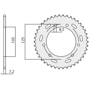 Zębatka tylna do Yamaha XT 125X/SM '05-'09 (JTR1134.50)