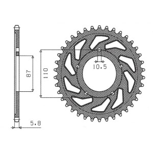 Zębatka tylna do Suzuki GS 500 E/F 88-10 - SUNSTAR JTR823.39 (79539JT)