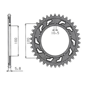 Zębatka tylna do Aprilii RS 125 '06-'12 - SUNSTAR JTR703.40 (Łańcuch 520)