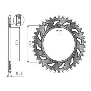 Zębatka tylna do Ducati 750SS i 907 Paso - JTR735.47