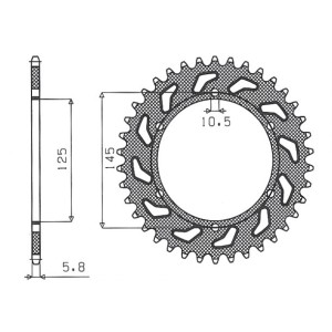 Zębatka tylna SUNSTAR 866 48 do Yamaha XJ 600 Diversion 95-03 (JTR855.48)