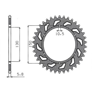 Zębatka tylna do HONDA NX 650 95-01, YAMAHA XJ 6 09-15 - SUNSTAR JTR305.46 JTR245/3.46 (Łańcuch 520) 23646JT