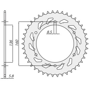 Zębatka tylna 46T SUNSTAR do BMW F650 i Aprilia Pegaso 650