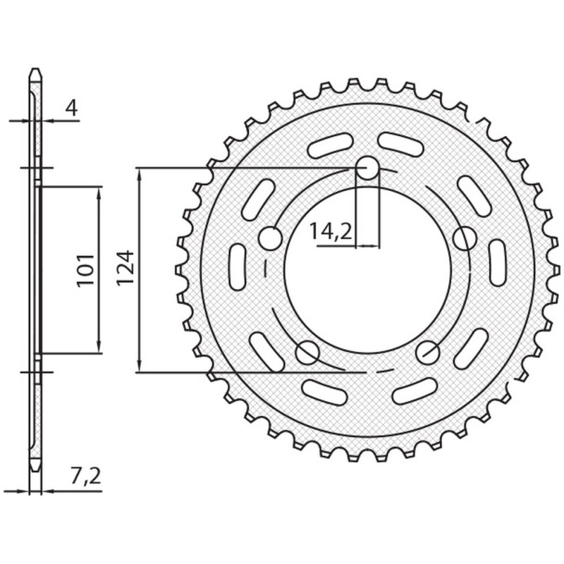 Zębatka tylna SUNSTAR 4508 39 KTM 950/990/1190 RC8 /DUKE/ SUPERMOTO (JTR898.39)