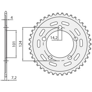 Zębatka tylna SUNSTAR 4508 41 KTM 950/990/1190 RC8/DUKE/SUPERMOTO